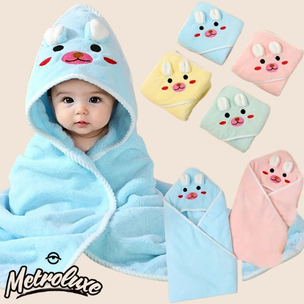 Cloud-Soft Hooded Baby Swaddle Blanket | Ultra-Plush Animal Character Wrap for Infants & Toddlers (0-3 Years)