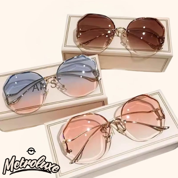 Women’s Vintage Metal Sunglasses – UV400, Oversized Square & Round Styles