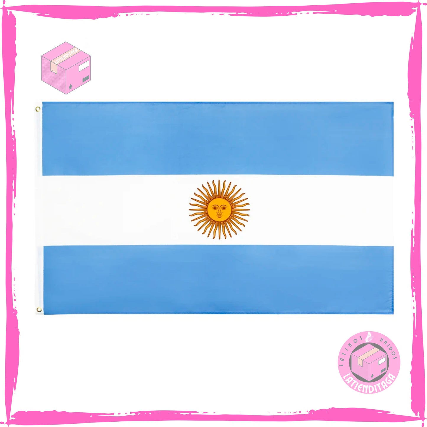Argentina Flag 3x5 ft – Polyester Banner with Embroidery, Indoor & Outdoor