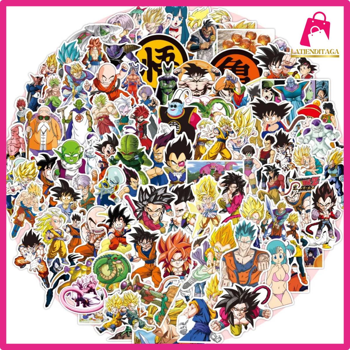 50 Uds. Drag * n Ball Son Goku pegatinas de grafiti de Anime para niños, impermeables, DIY, coche, ordenador, monopatín, pegatina de dibujos animados geniales
