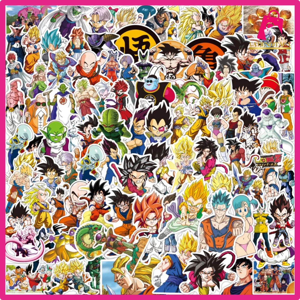 50 Uds. Drag * n Ball Son Goku pegatinas de grafiti de Anime para niños, impermeables, DIY, coche, ordenador, monopatín, pegatina de dibujos animados geniales