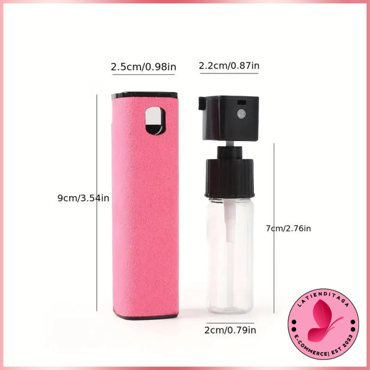 Kit de nettoyage d'écran 2 en 1 – Spray microfibre pour téléphones, tablettes et autres