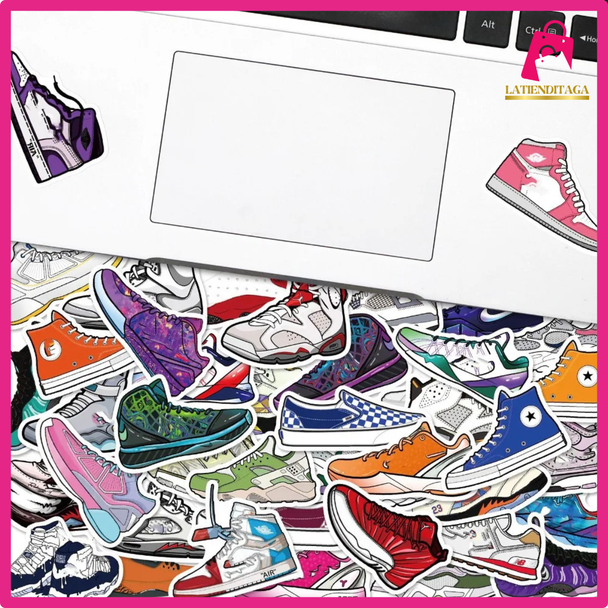 50 pegatinas de anime de Sneaker Culture: resistentes al agua para portátil, patineta y más