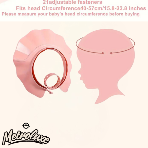 Gorro de ducha infantil ajustable, suave y resistente al agua: perfecto para bebés y niños.