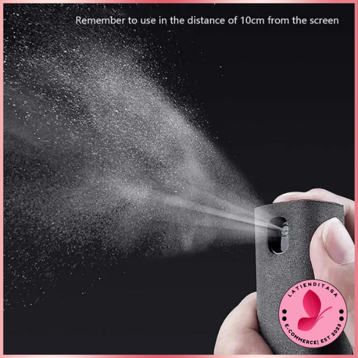 Kit de nettoyage d'écran 2 en 1 – Spray microfibre pour téléphones, tablettes et autres