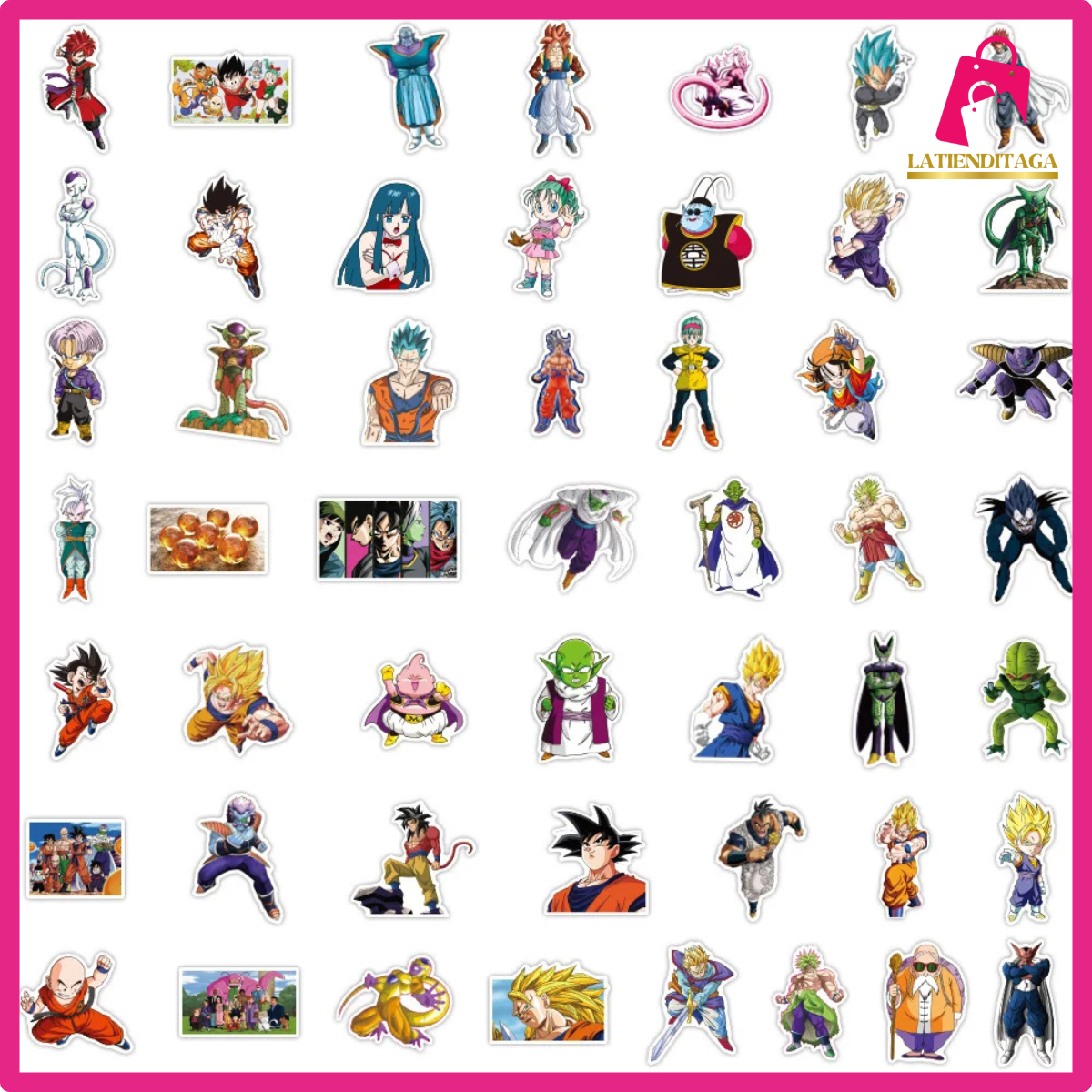 50 Uds. Drag * n Ball Son Goku pegatinas de grafiti de Anime para niños, impermeables, DIY, coche, ordenador, monopatín, pegatina de dibujos animados geniales