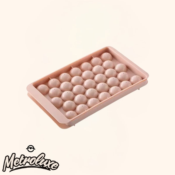 Ice Cube Trays for Cocktails – Multi-Compartment Ball-Shaped Mold, Plastic