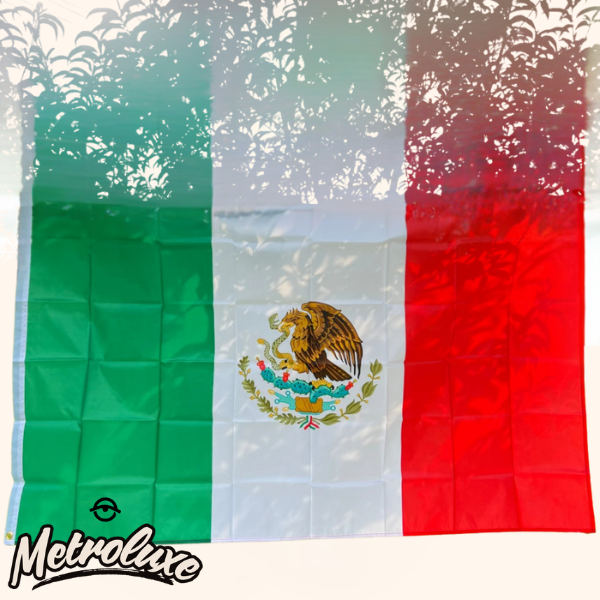 Mexico Flag 3x5 ft – Durable Polyester with Brass Grommets, Indoor/Outdoor Party Decoration Hanging
