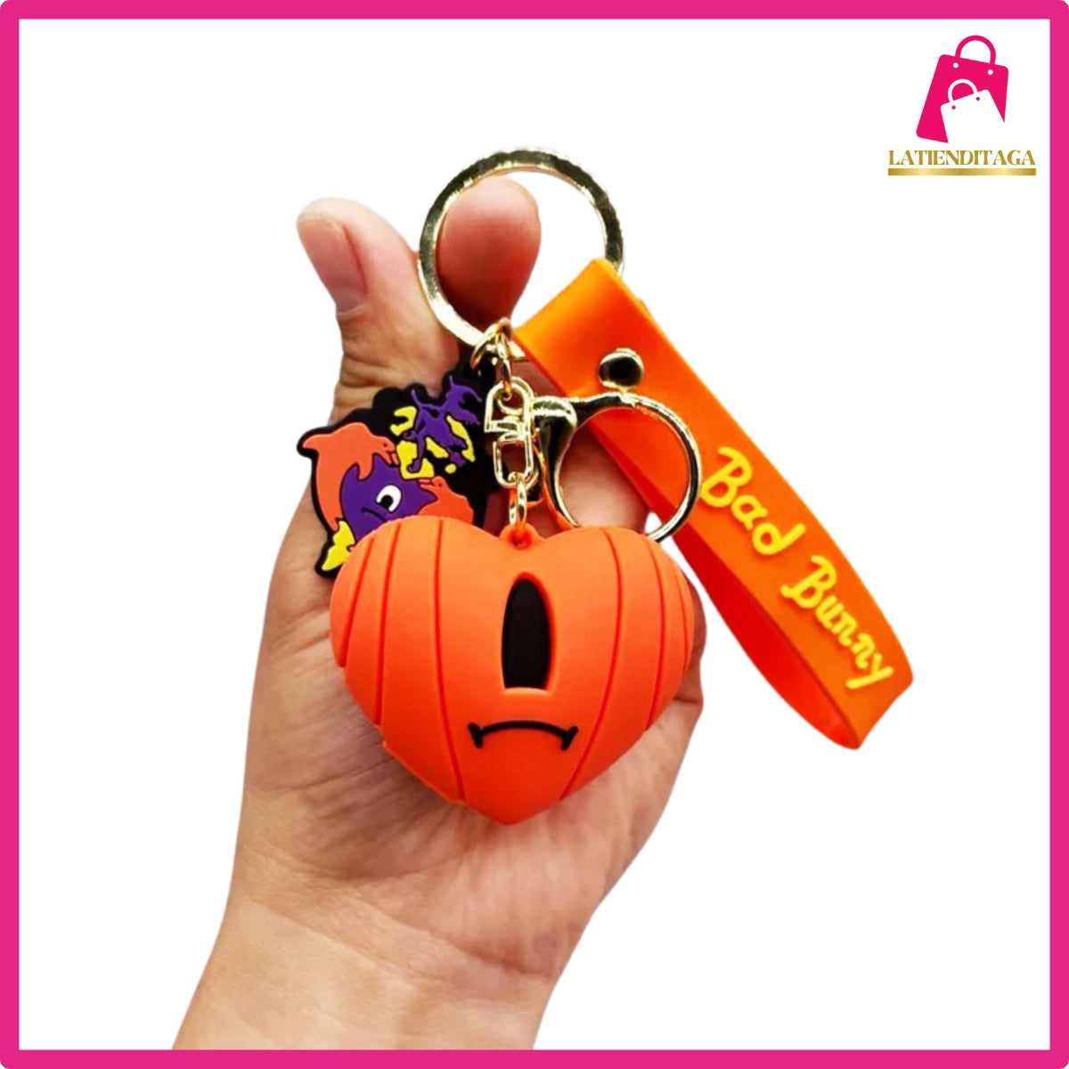 New B Bunny Keychain with Red Heart – Love Charm Key Ring Gift