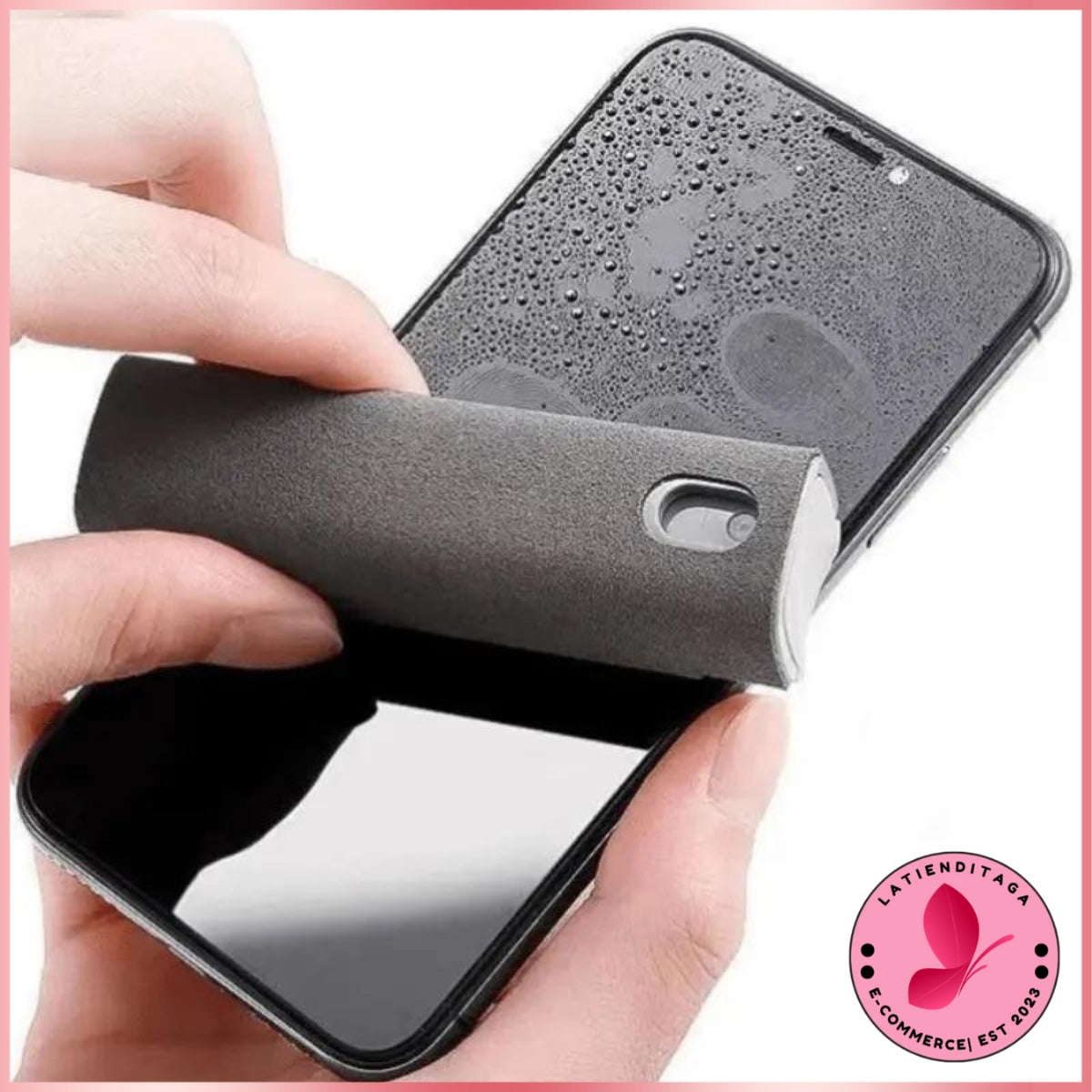 Kit de nettoyage d'écran 2 en 1 – Spray microfibre pour téléphones, tablettes et autres