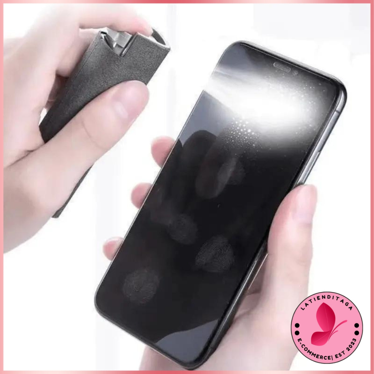 Kit de nettoyage d'écran 2 en 1 – Spray microfibre pour téléphones, tablettes et autres