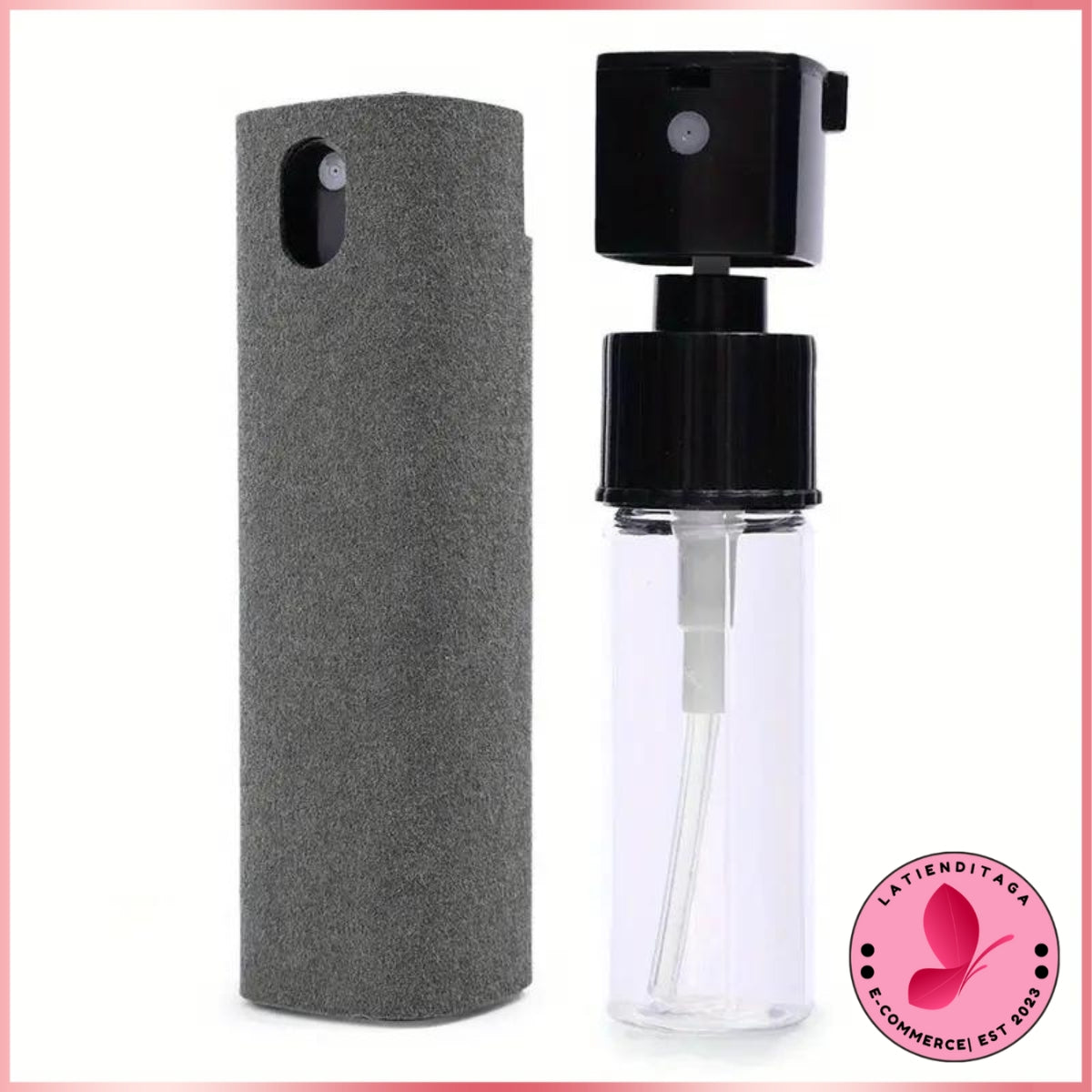 Kit de nettoyage d'écran 2 en 1 – Spray microfibre pour téléphones, tablettes et autres