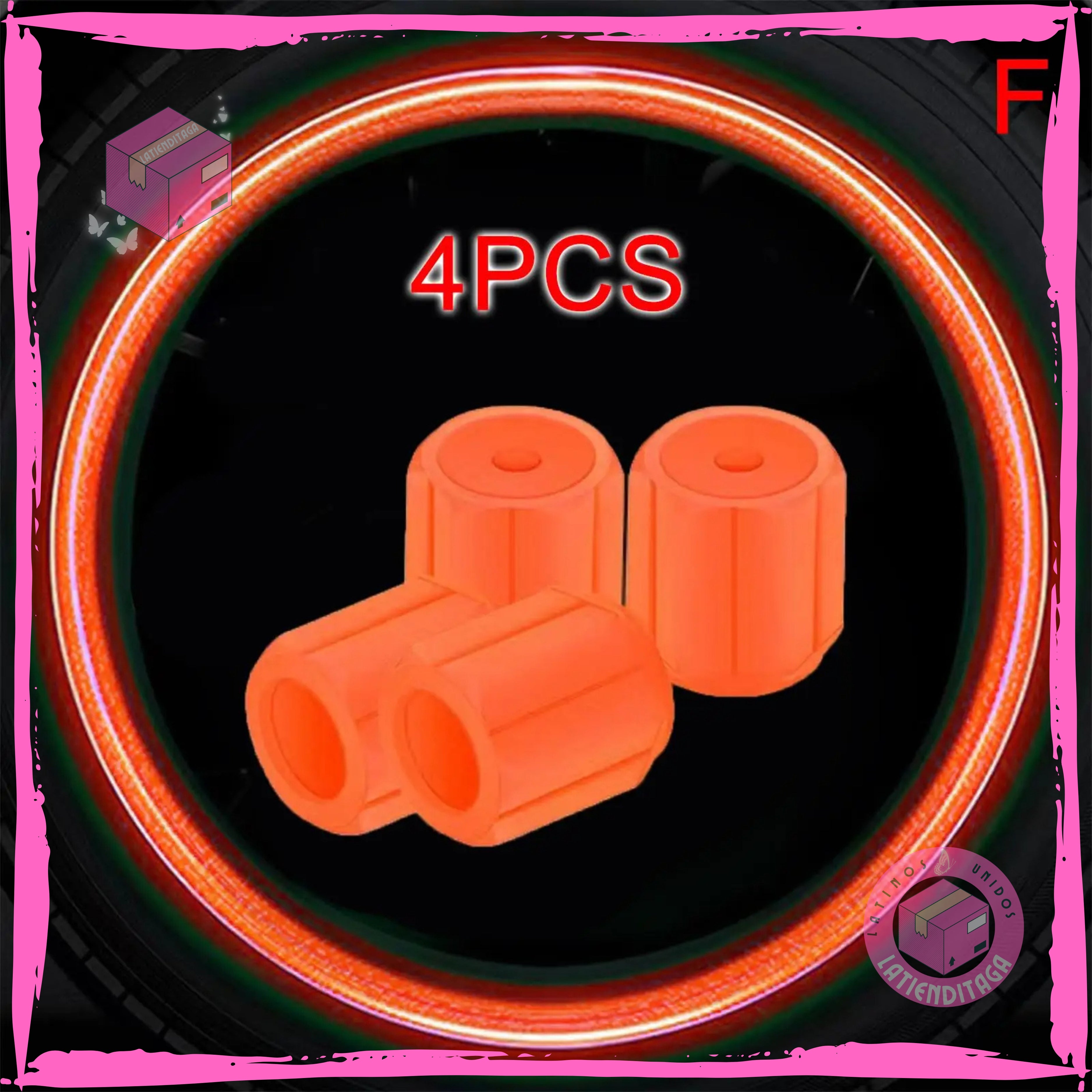 4Pcs Luminous Tire Valve Caps – Hexagonal, Night Glow for Car & Motorcycle