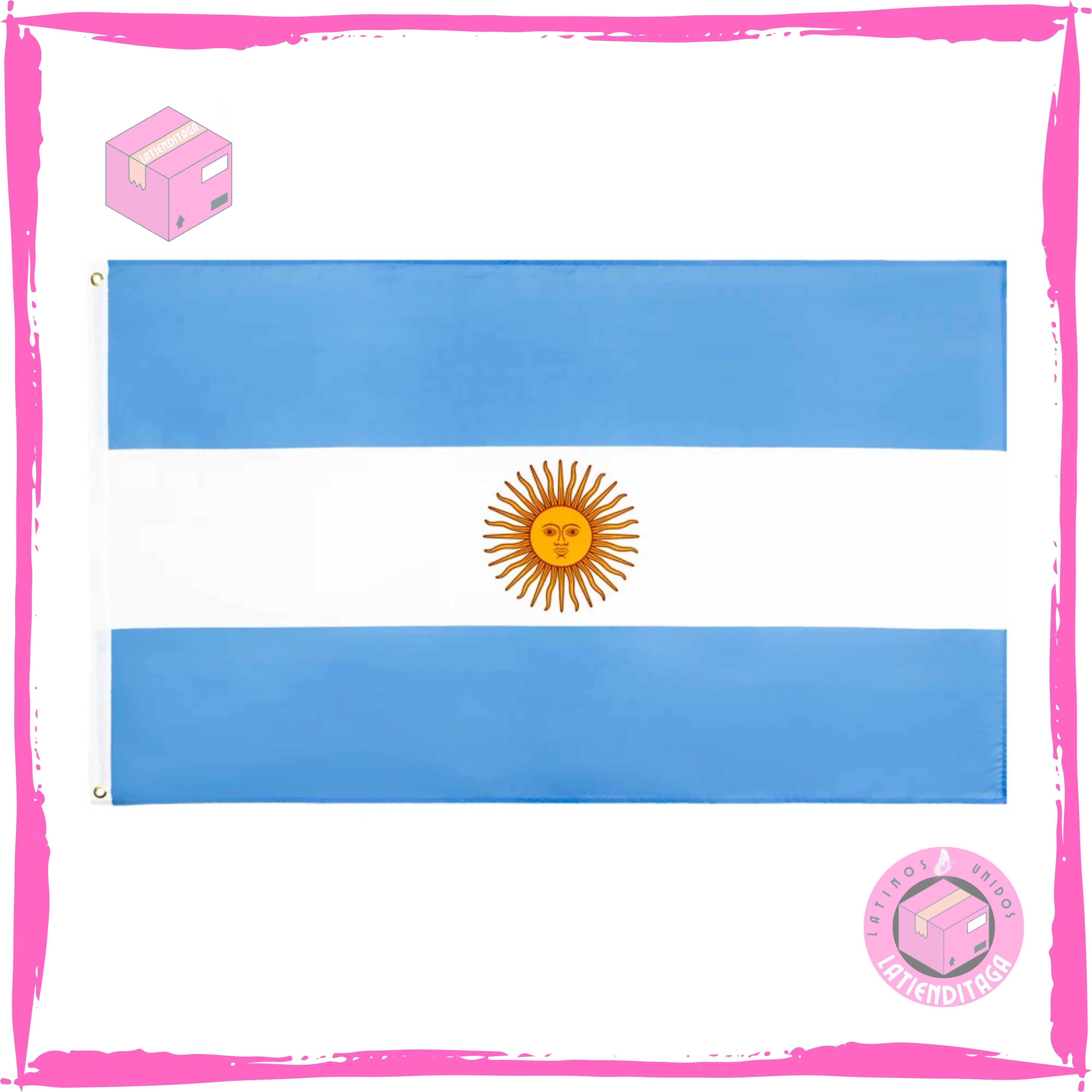 Argentina Flag 3x5 ft – Polyester Banner with Embroidery, Indoor & Outdoor