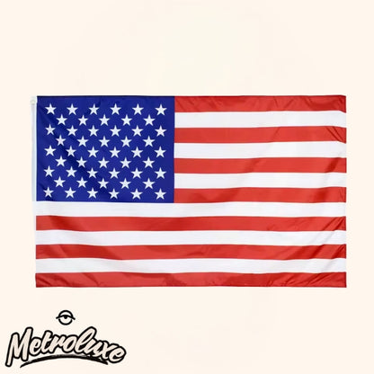 US America Flag Printed Polyester 3ft x 5ft with Grommets Banners