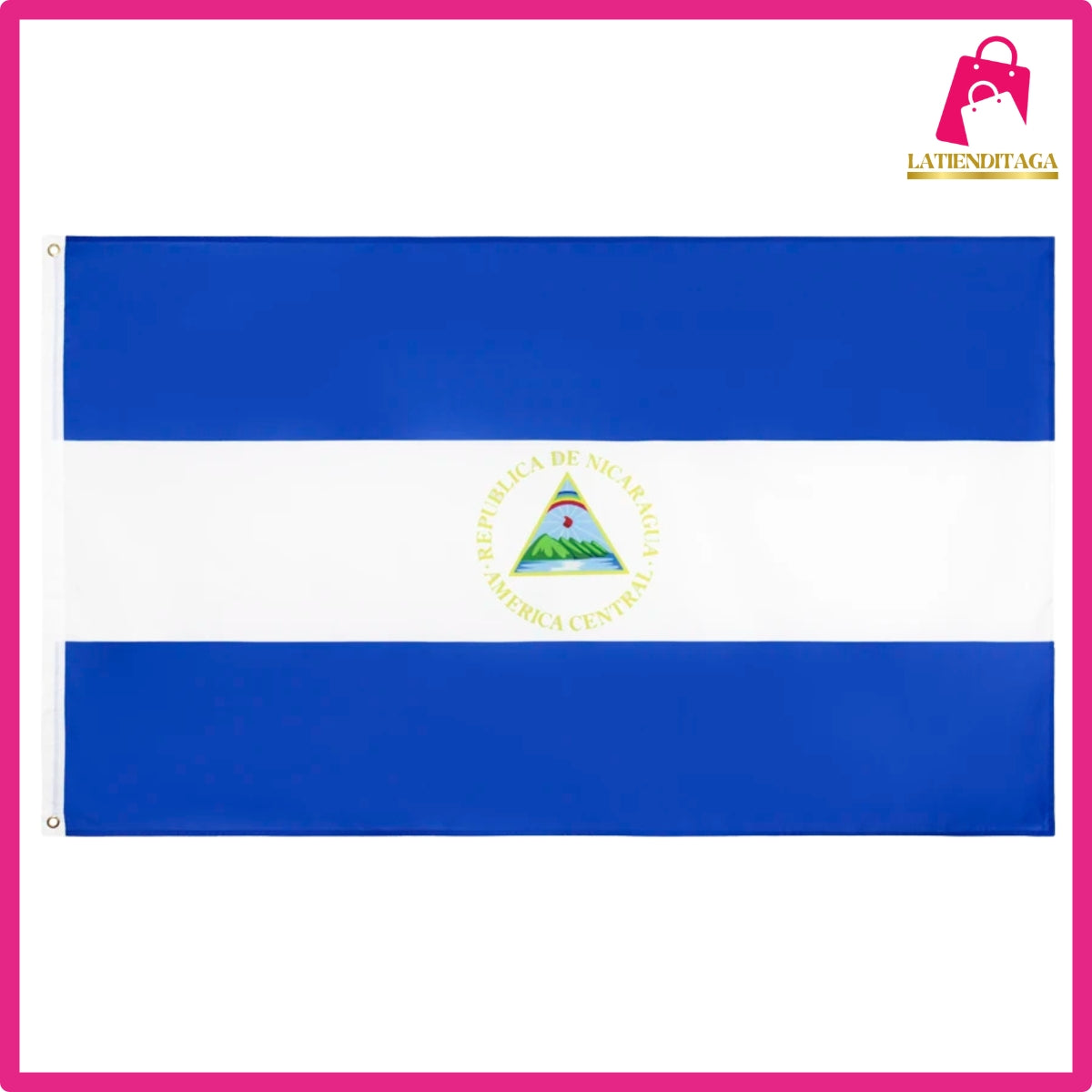 Nicaragua Flag 3x5 Ft – Polyester Banner for Outdoor, Wedding & Decoration