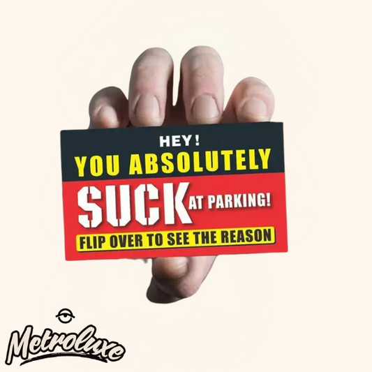 (Pack of 100) Funny Bad Parking Cards – 'You Parked Like An Idiot' Prank