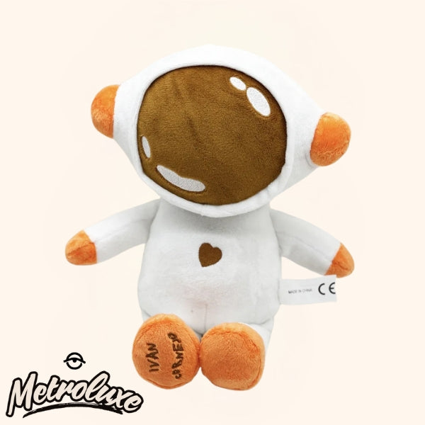 Ivan Plush Astronaut – White & Orange with Heart Detail Soft Toy