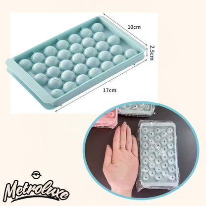 Ice Cube Trays for Cocktails – Multi-Compartment Ball-Shaped Mold, Plastic