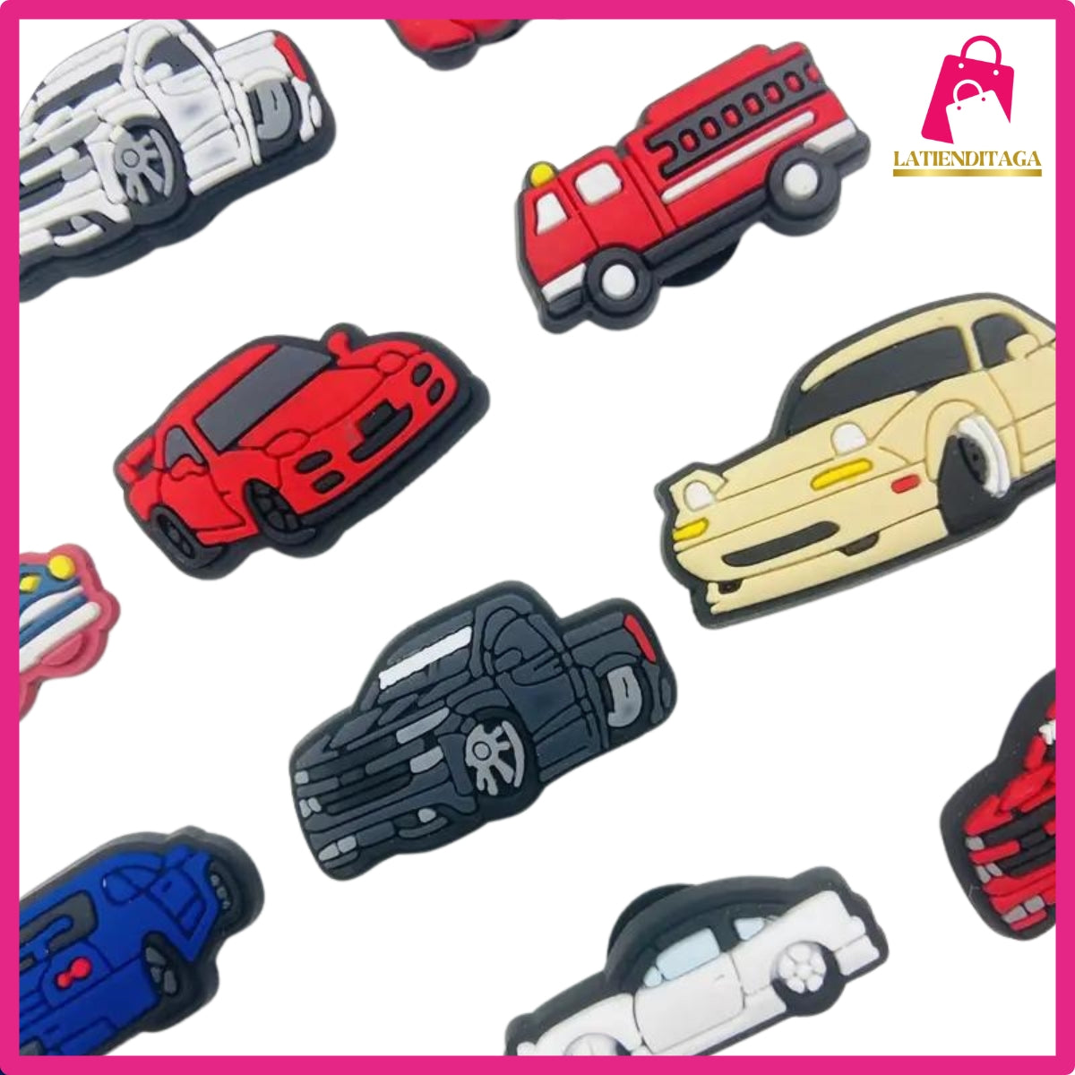 Rev up Your Style: 40 Pcs Crocs with Random Car Charms for Footwear and Comfort