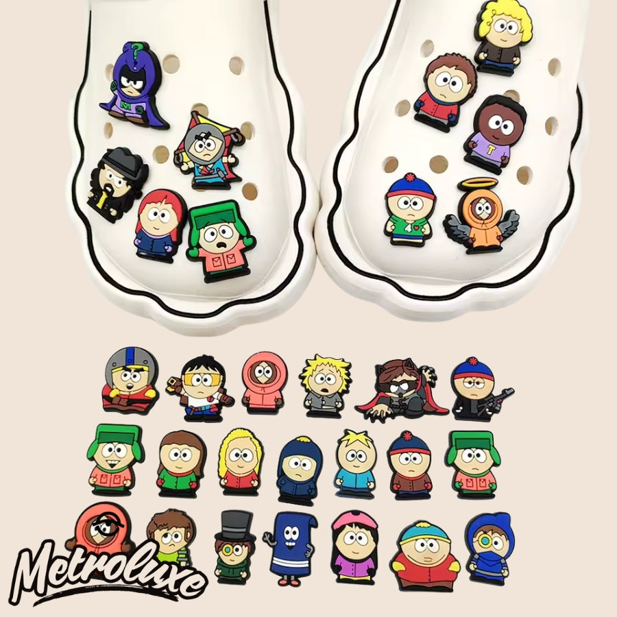 30PCS South Park Anime Croc Charms – Waterproof Cartoon Shoe Accessories Set