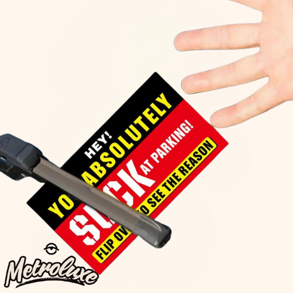 (Pack of 100) Funny Bad Parking Cards – 'You Parked Like An Idiot' Prank