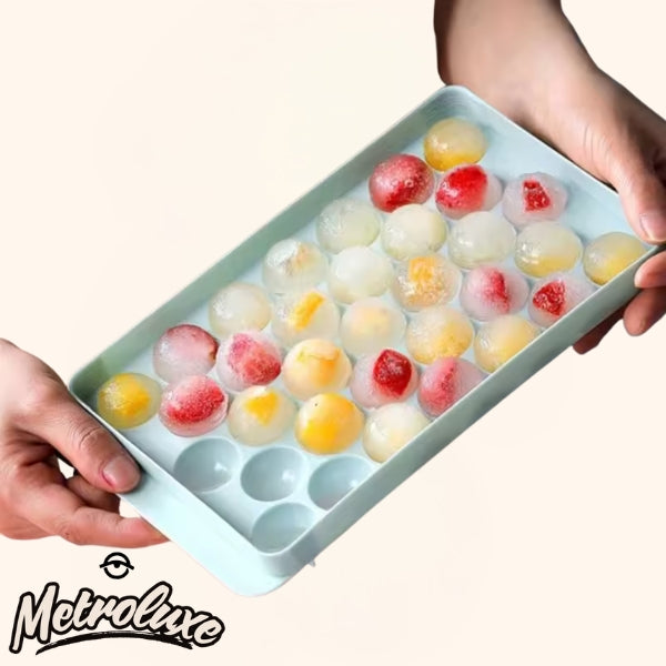 Ice Cube Trays for Cocktails – Multi-Compartment Ball-Shaped Mold, Plastic