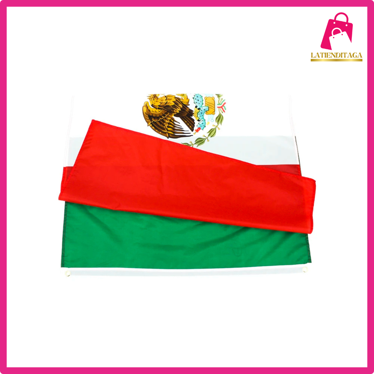 LATIENDITAGA - Mexico Flag 3x5ft, Mexican National Flags for Indoor and Outdoor, Quality Polyester with Brass Grommets Vivid Color