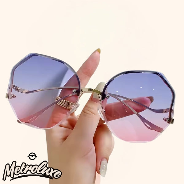Women’s Vintage Metal Sunglasses – UV400, Oversized Square & Round Styles