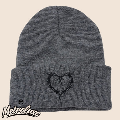 Karol G Winter Knit Beanie with Heart Design – Premium Unisex Cold-Weather Hat