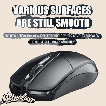 Ambidextrous USB Optical Mouse 1200DPI Wired for PC & Laptop – Black Compact