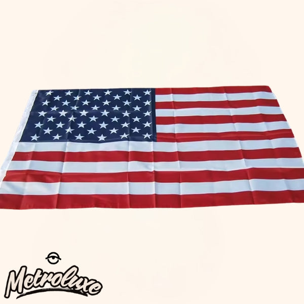 US America Flag Printed Polyester 3ft x 5ft with Grommets Banners