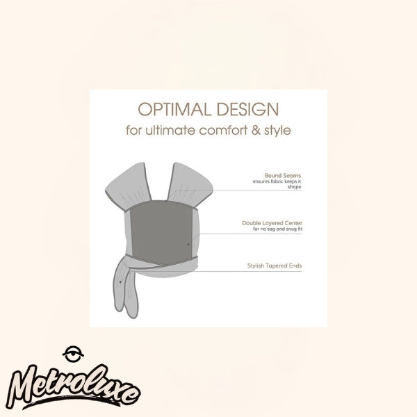 Baby Sense Wrap Carrier – Grey | Soft, Hands-Free, Adjustable Baby Sling