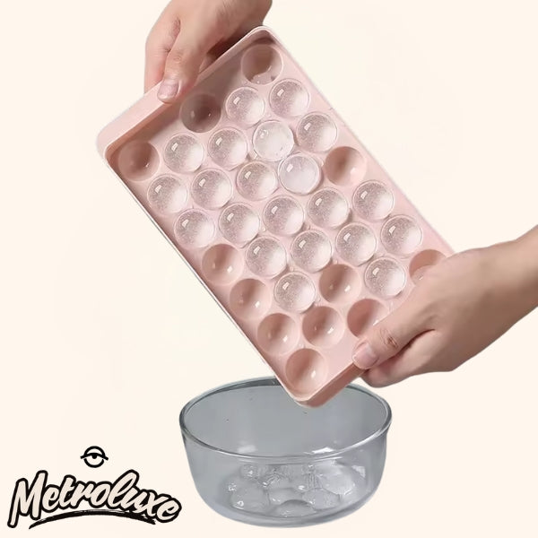 Ice Cube Trays for Cocktails – Multi-Compartment Ball-Shaped Mold, Plastic