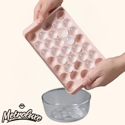 Ice Cube Trays for Cocktails – Multi-Compartment Ball-Shaped Mold, Plastic