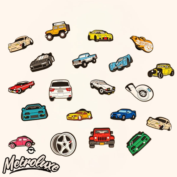 40Pcs Car Shoe Charms for Crocs – Fun & Unique Style Accessories