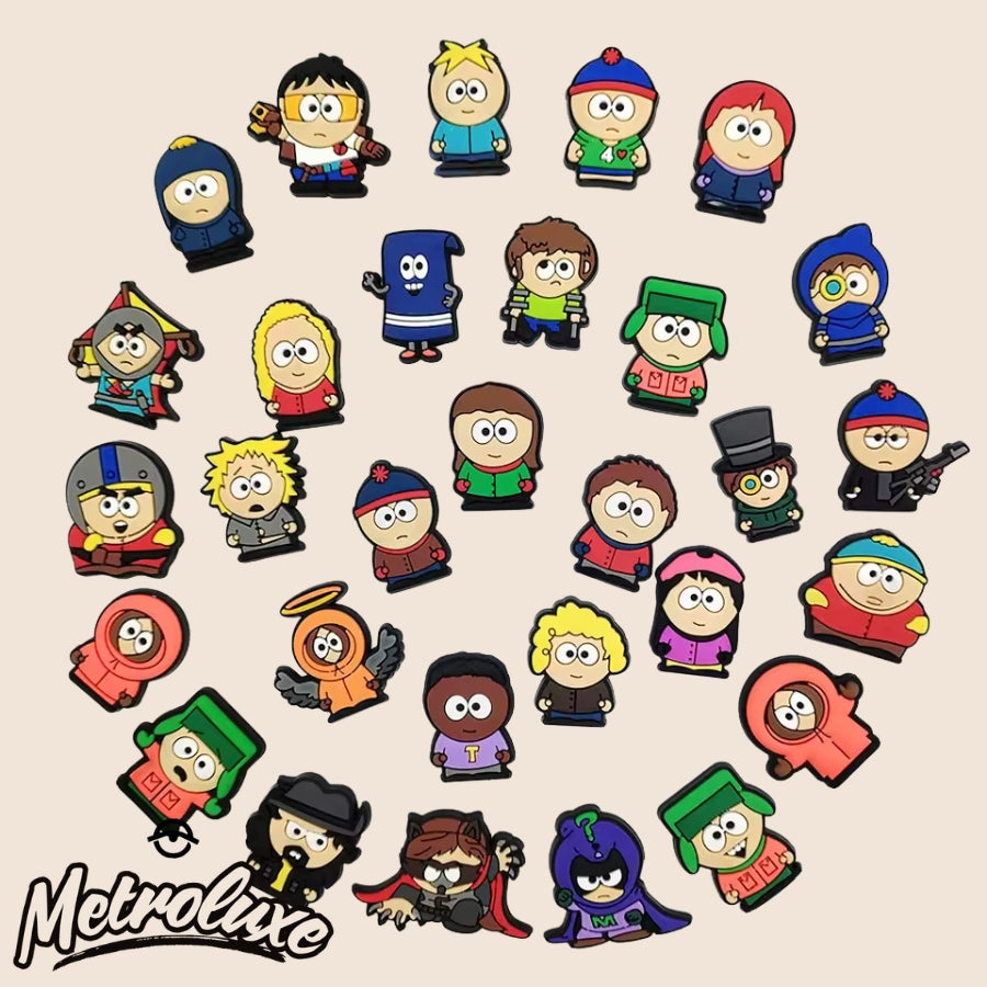 30PCS South Park Anime Croc Charms – Waterproof Cartoon Shoe Accessories Set