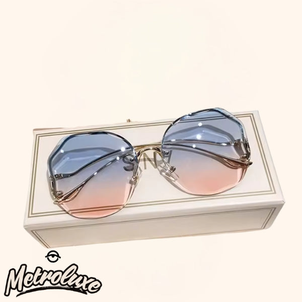 Women’s Vintage Metal Sunglasses – UV400, Oversized Square & Round Styles