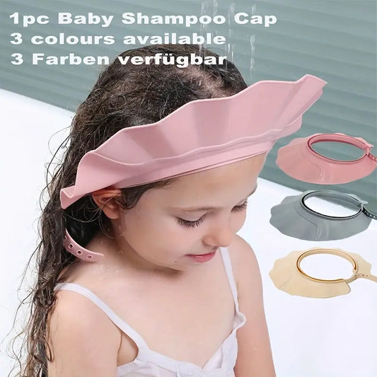 Youngsters' Adjustable Shower Cap with Eye Protection - Soft, Comfortable & Water-Resistant for Easy Hair Washing - Perfect for & Youngsters - Available in White, Pink, Blue, Shower Cap, Bathing Supplies, Bathroom Toys, TWO DADS