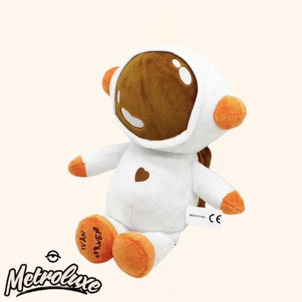 Ivan Plush Astronaut – White & Orange with Heart Detail Soft Toy
