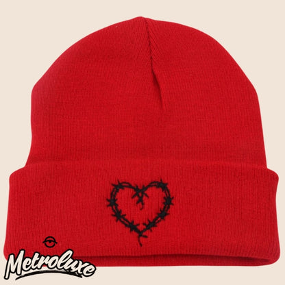 Karol G Winter Knit Beanie with Heart Design – Premium Unisex Cold-Weather Hat