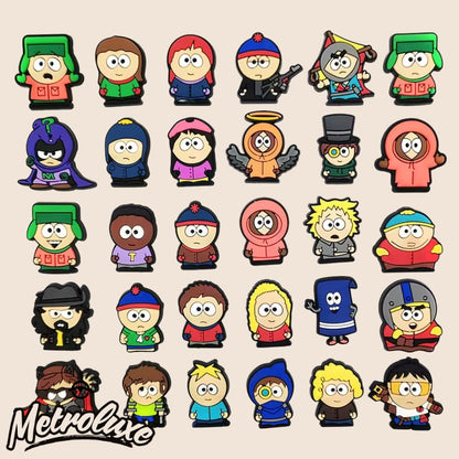 30PCS South Park Anime Croc Charms – Waterproof Cartoon Shoe Accessories Set