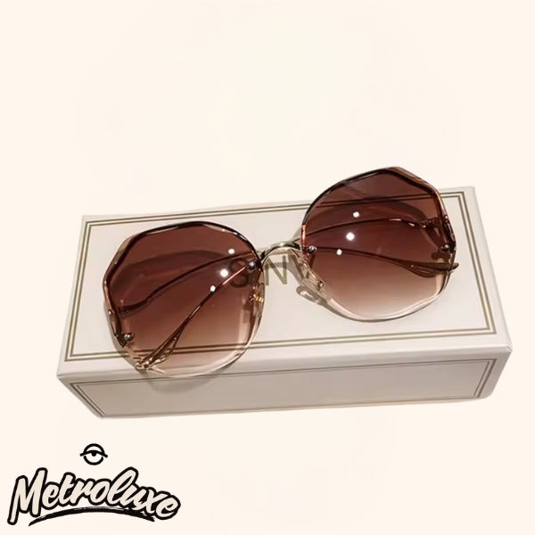 Women’s Vintage Metal Sunglasses – UV400, Oversized Square & Round Styles