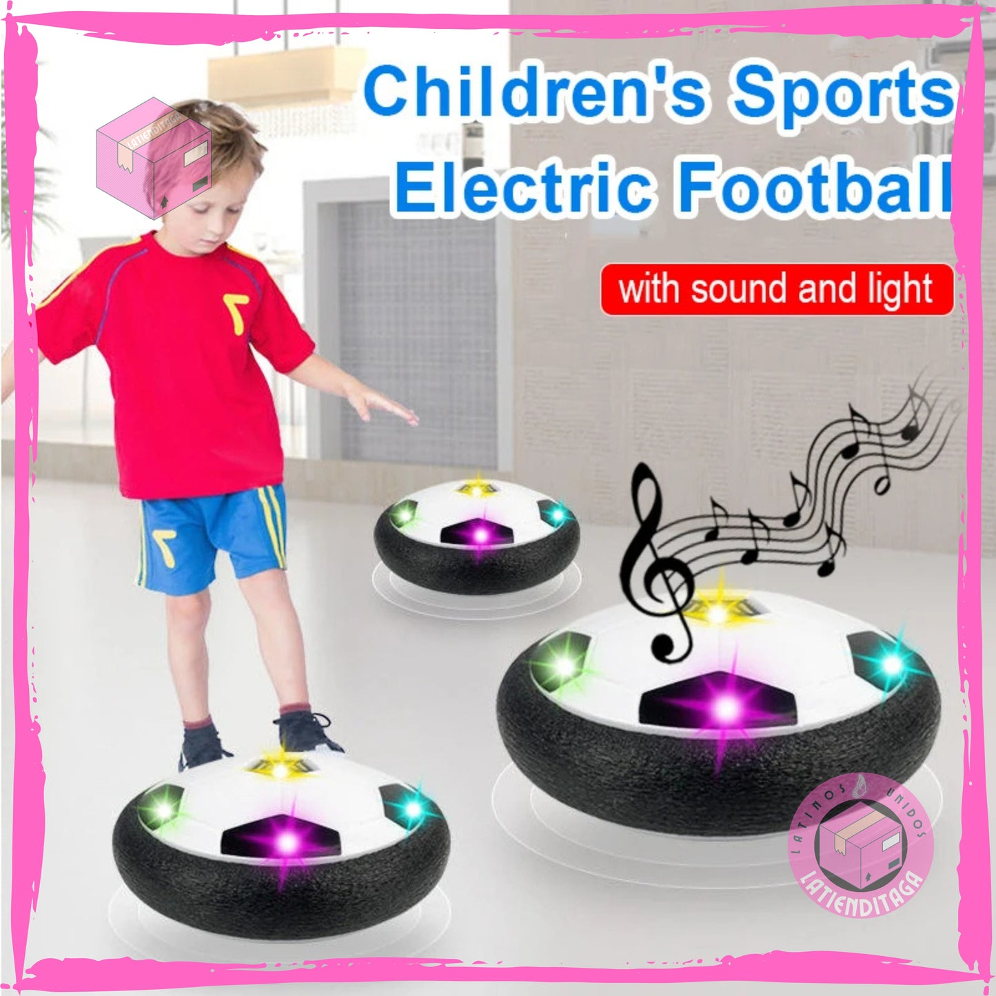 LED Hover Soccer Ball with Foam Bumper Football Toy Air Power Training Ball Musical Battery Powered Gifts Birthday Gifts for Kid