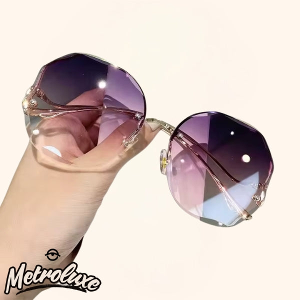 Women’s Vintage Metal Sunglasses – UV400, Oversized Square & Round Styles