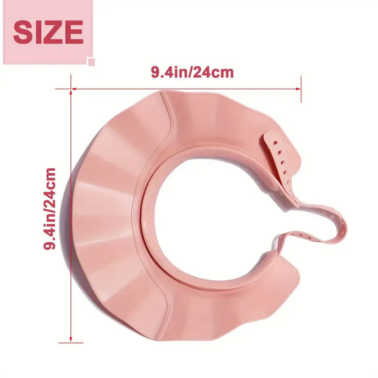 Youngsters' Adjustable Shower Cap with Eye Protection - Soft, Comfortable & Water-Resistant for Easy Hair Washing - Perfect for & Youngsters - Available in White, Pink, Blue, Shower Cap, Bathing Supplies, Bathroom Toys, TWO DADS