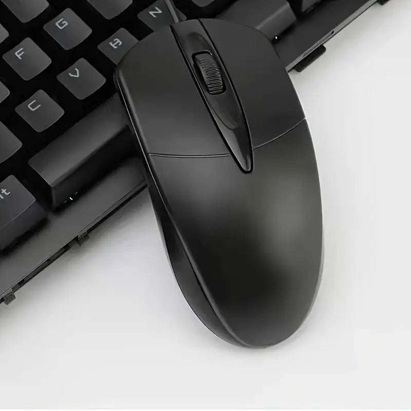 Ambidextrous USB Optical Mouse 1200DPI – PC, Laptop, No Battery Needed