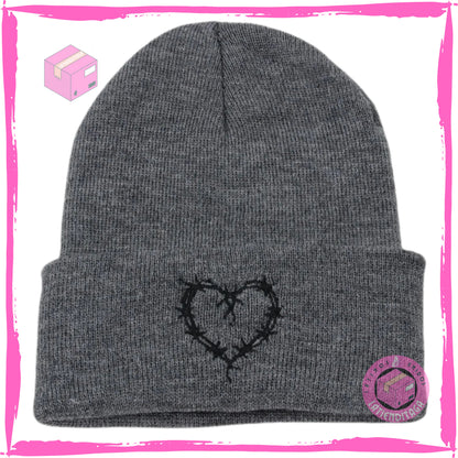 LATIENDITAGA - Karol G Heart Knitted Hat for Men and Women - Winter Ski Cap