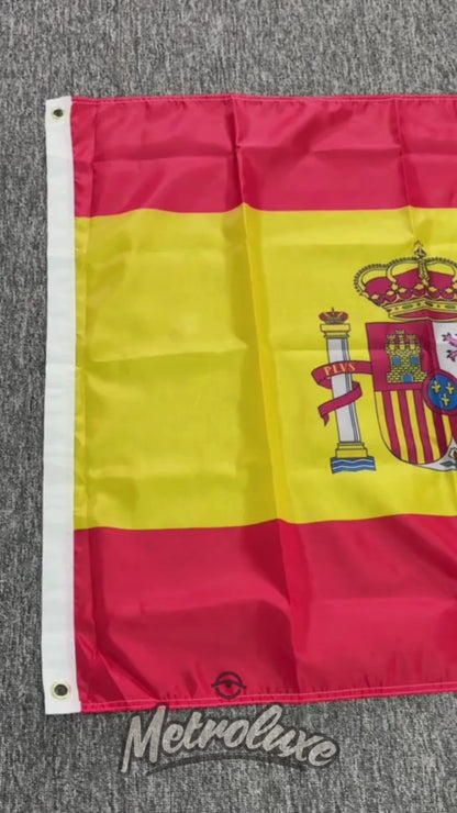 Spain Flag Banner 3x5 ft – Polyester National Flag for Indoor & Outdoor