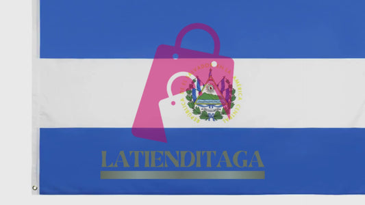 LATIENDITAGA - 3x5 Ft El Salvador Flag - Salvadoran National Flags Polyester
